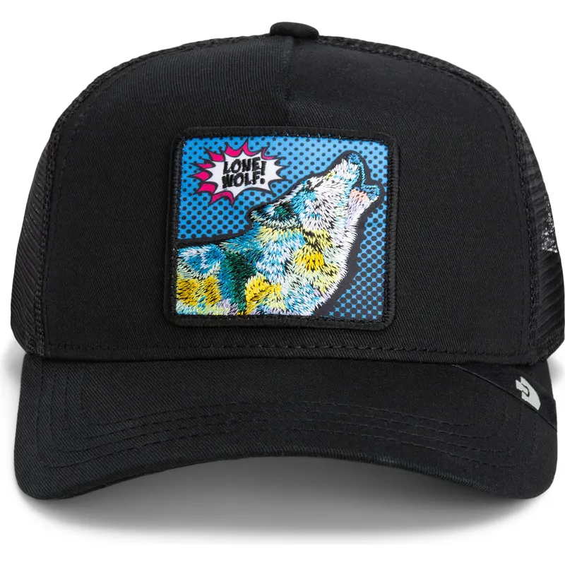 petten-gebogen-zwart-snapback-lone-wolf-pop-art-2-the-farm-van-goorin-bros