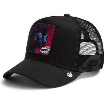 Petten gebogen zwart snapback Panther Pop Art 2 The Farm van Goorin Bros.
