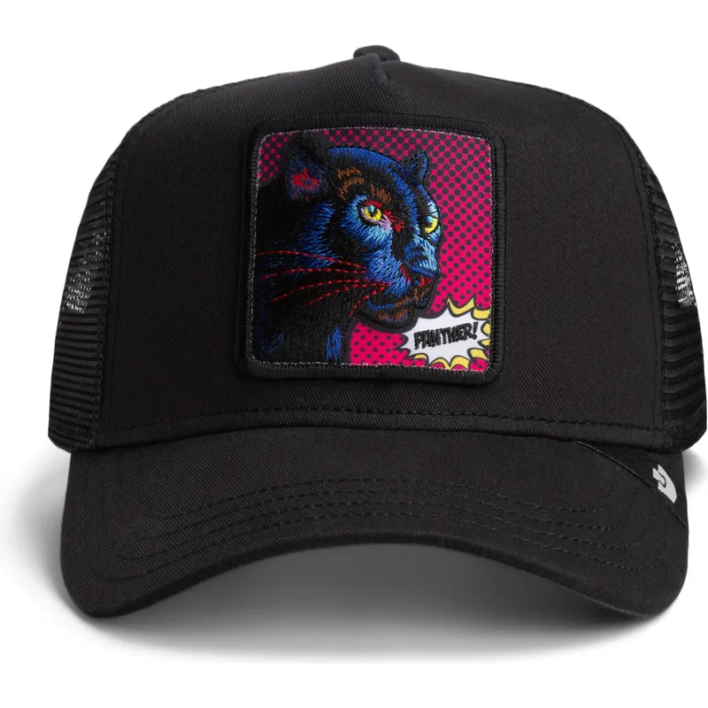 petten-gebogen-zwart-snapback-panther-pop-art-2-the-farm-van-goorin-bros