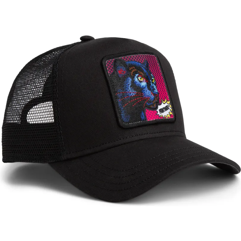 petten-gebogen-zwart-snapback-panther-pop-art-2-the-farm-van-goorin-bros