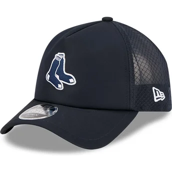 Petten gebogen marineblauw snapback 9FORTY APEX BP van Boston Red Sox MLB van New Era