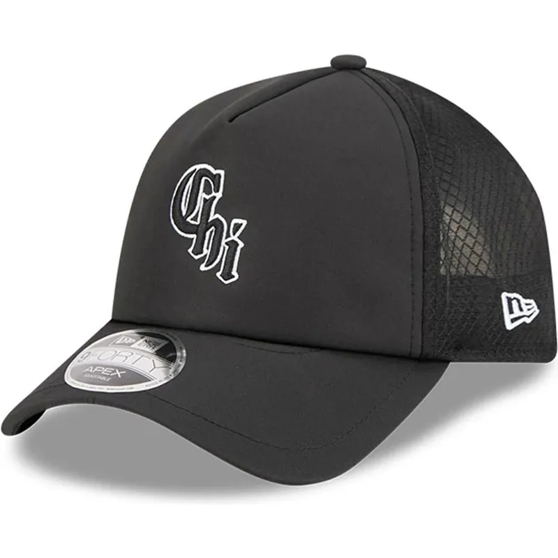 petten-gebogen-zwart-snapback-9forty-apex-bp-chi-van-chicago-white-sox-mlb-van-new-era petten-gebogen-zwart-snapback-9forty-apex-bp-chi-van-chicago-white-sox-mlb-van-new-era