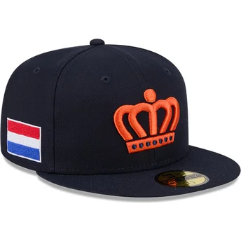 Petten plat marineblauw fitted 59FIFTY The Netherlands 2026 World Baseball Classic van World Baseball Classic van New Era
