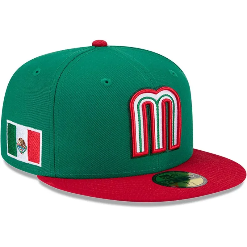 petten-plat-groen-fitted-59fifty-mexico-2026-world-baseball-classic-van-world-baseball-classic-van-new-era petten-plat-groen-fitted-59fifty-mexico-2026-world-baseball-classic-van-world-baseball-classic-van-new-era