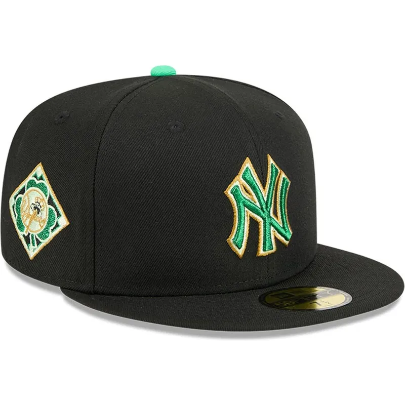 petten-plat-zwart-fitted-59fifty-saint-patrick-s-day-van-new-york-yankees-mlb-van-new-era