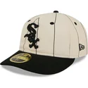 petten-plat-beige-fitted-59fifty-retro-crown-linen-van-chicago-white-sox-mlb-van-new-era