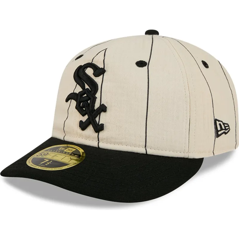 petten-plat-beige-fitted-59fifty-retro-crown-linen-van-chicago-white-sox-mlb-van-new-era
