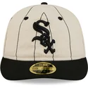 petten-plat-beige-fitted-59fifty-retro-crown-linen-van-chicago-white-sox-mlb-van-new-era