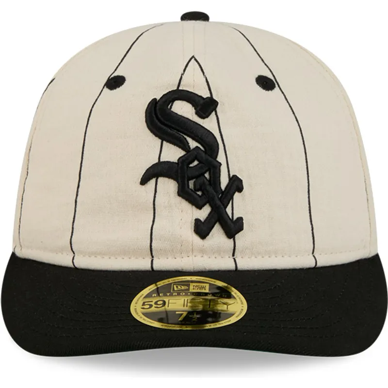 petten-plat-beige-fitted-59fifty-retro-crown-linen-van-chicago-white-sox-mlb-van-new-era