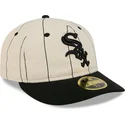 petten-plat-beige-fitted-59fifty-retro-crown-linen-van-chicago-white-sox-mlb-van-new-era