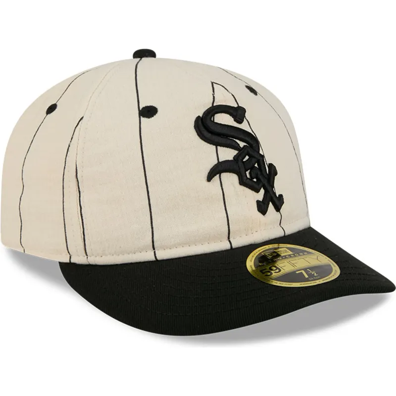petten-plat-beige-fitted-59fifty-retro-crown-linen-van-chicago-white-sox-mlb-van-new-era