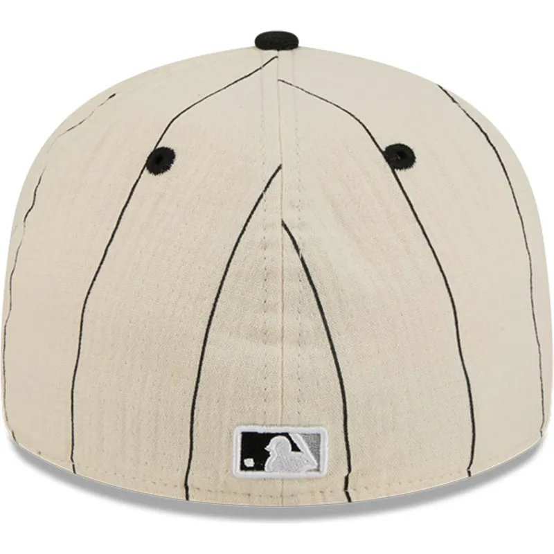 petten-plat-beige-fitted-59fifty-retro-crown-linen-van-chicago-white-sox-mlb-van-new-era
