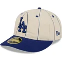 petten-gebogen-beige-fitted-59fifty-retro-crown-linen-van-los-angeles-dodgers-mlb-van-new-era