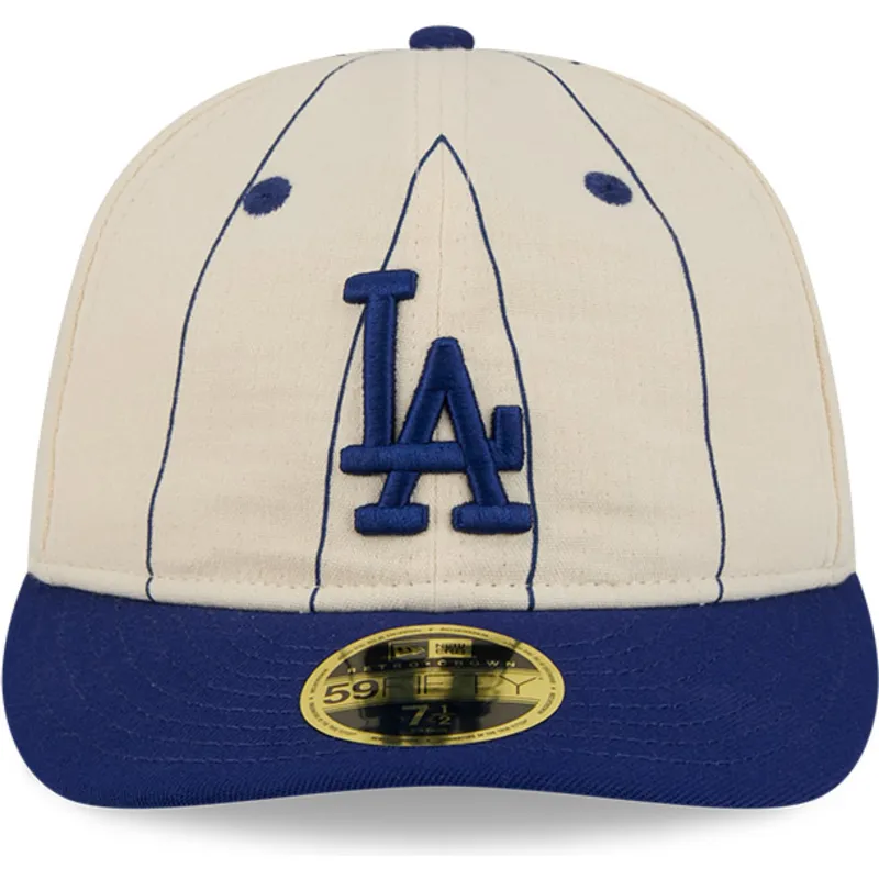petten-gebogen-beige-fitted-59fifty-retro-crown-linen-van-los-angeles-dodgers-mlb-van-new-era