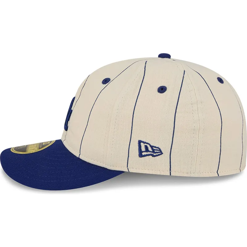 petten-gebogen-beige-fitted-59fifty-retro-crown-linen-van-los-angeles-dodgers-mlb-van-new-era