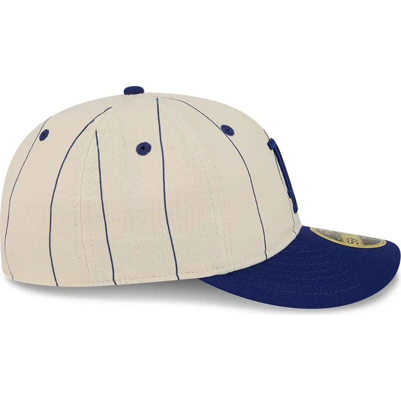 petten-gebogen-beige-fitted-59fifty-retro-crown-linen-van-los-angeles-dodgers-mlb-van-new-era