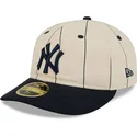 petten-gebogen-beige-fitted-59fifty-retro-crown-linen-van-new-york-yankees-mlb-van-new-era