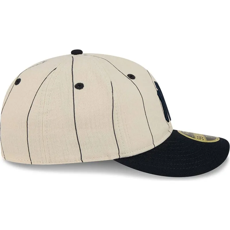 petten-gebogen-beige-fitted-59fifty-retro-crown-linen-van-new-york-yankees-mlb-van-new-era