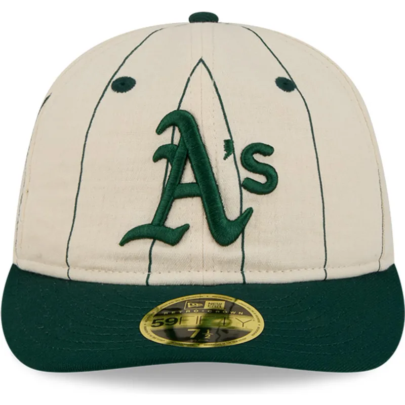 petten-gebogen-beige-fitted-59fifty-retro-crown-linen-van-oakland-athletics-mlb-van-new-era