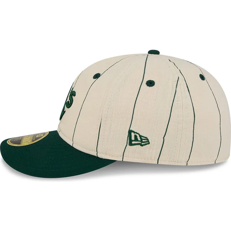 petten-gebogen-beige-fitted-59fifty-retro-crown-linen-van-oakland-athletics-mlb-van-new-era