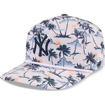 Petten gebogen meerkleurig snapback 19TWENTY Printed Tropical van New York Yankees MLB van New Era