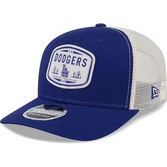 Petten gebogen blauw snapback 9SEVENTY Stretch Snap Patch van Los Angeles Dodgers MLB van New Era