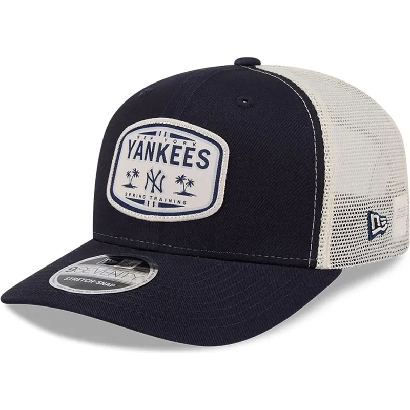 petten-gebogen-marineblauw-snapback-9seventy-stretch-snap-patch-van-new-york-yankees-mlb-van-new-era