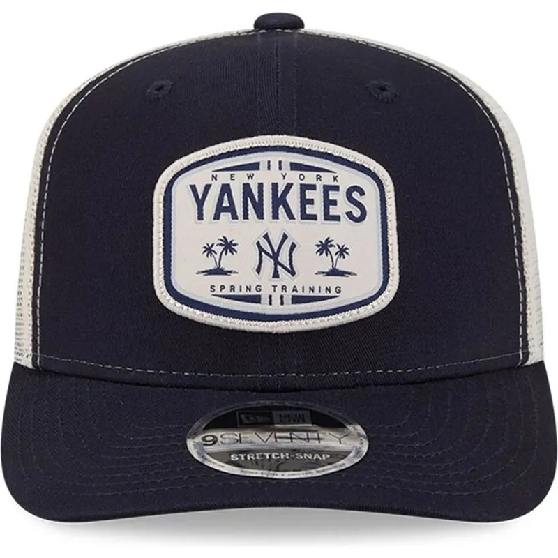 petten-gebogen-marineblauw-snapback-9seventy-stretch-snap-patch-van-new-york-yankees-mlb-van-new-era