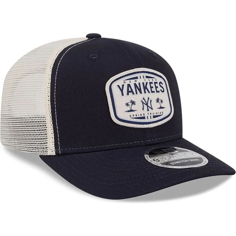 petten-gebogen-marineblauw-snapback-9seventy-stretch-snap-patch-van-new-york-yankees-mlb-van-new-era