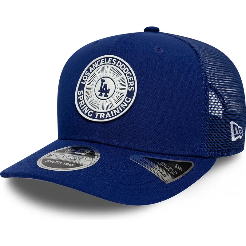 petten-gebogen-blauw-snapback-9seventy-stretch-snap-circle-spring-training-van-los-angeles-dodgers-mlb-van-new-era