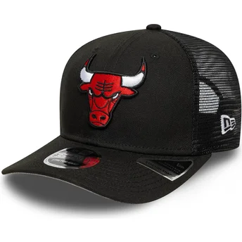 Petten gebogen zwart snapback 9SEVENTY Stretch Snap Eg van Chicago Bulls NBA van New Era