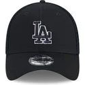 petten-gebogen-zwart-fitted-39thirty-evergreen-neo-van-los-angeles-dodgers-mlb-van-new-era