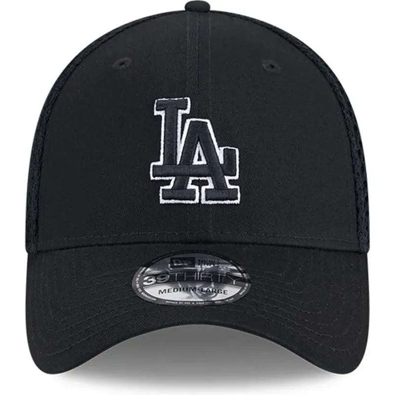 petten-gebogen-zwart-fitted-39thirty-evergreen-neo-van-los-angeles-dodgers-mlb-van-new-era