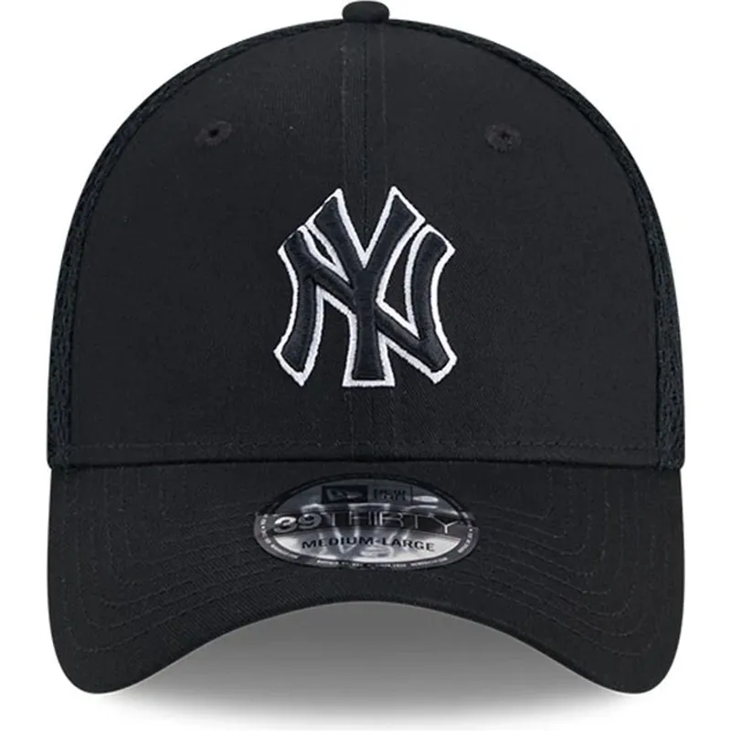 petten-gebogen-zwart-fitted-39thirty-evergreen-neo-van-new-york-yankees-mlb-van-new-era