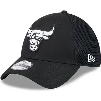 Petten gebogen zwart fitted 39THIRTY Evergreen Neo van Chicago Bulls NBA van New Era