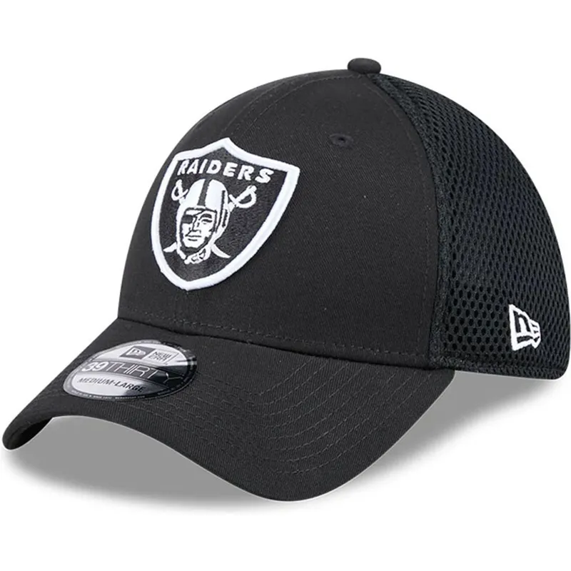 petten-gebogen-zwart-fitted-39thirty-evergreen-neo-van-las-vegas-raiders-nfl-van-new-era