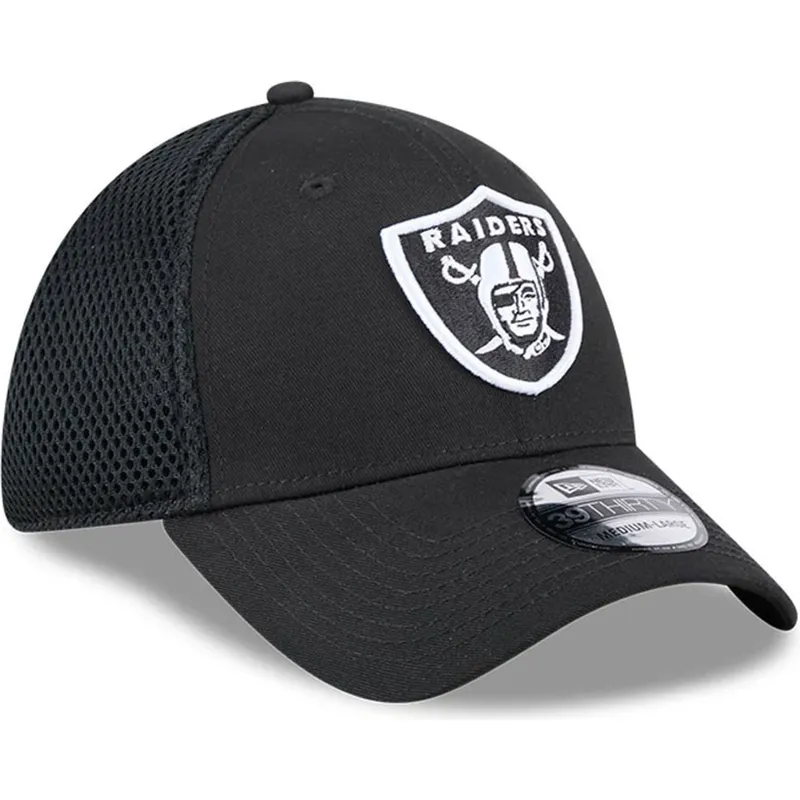 petten-gebogen-zwart-fitted-39thirty-evergreen-neo-van-las-vegas-raiders-nfl-van-new-era