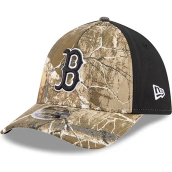 Petten gebogen camouflage fitted 39THIRTY M-Crown A Frame Realtree van Boston Red Sox MLB van New Era