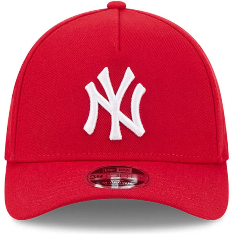 petten-gebogen-rood-fitted-39thirty-m-crown-a-frame-van-new-york-yankees-mlb-van-new-era