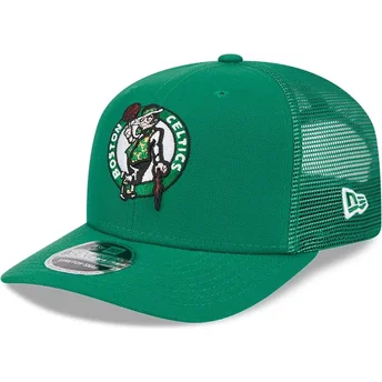 Petten gebogen groen snapback 9SEVENTY Stretch Snap Evergreen van Boston Celtics NBA van New Era