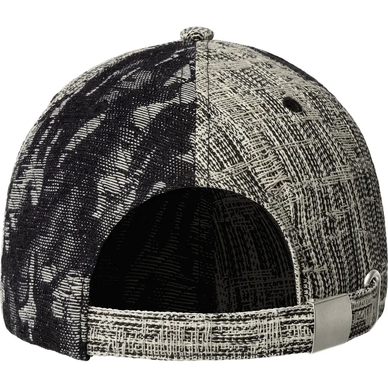 petten-gebogen-zwart-verstelbaar-denim-mashup-black-topstitch-van-kangol
