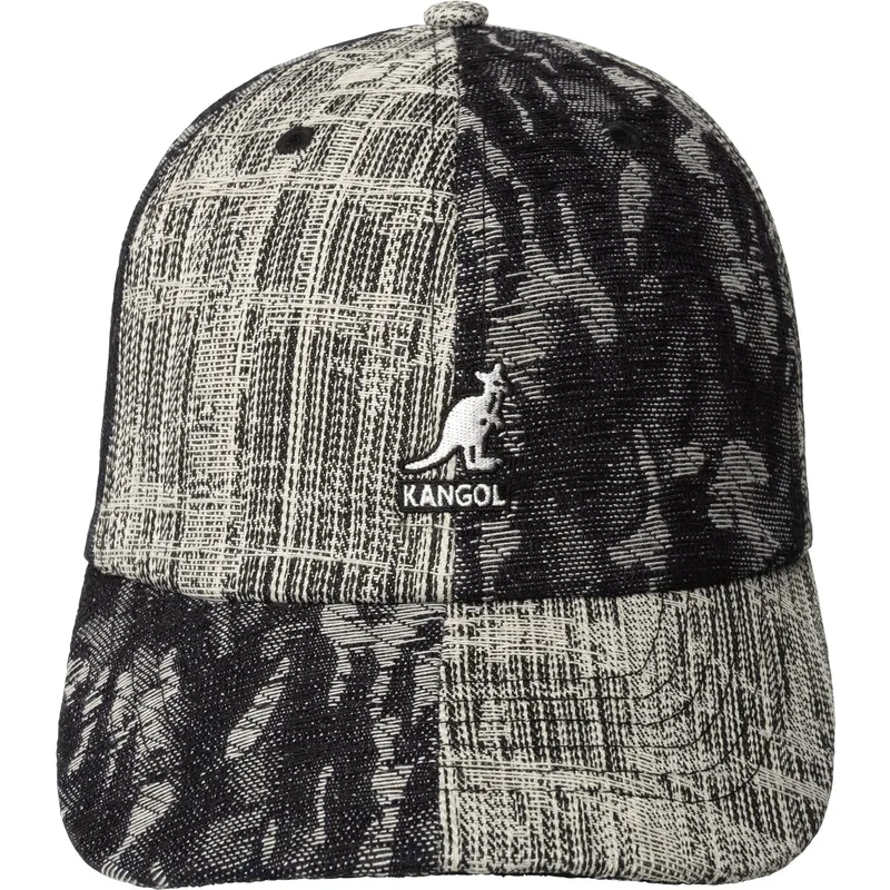 petten-gebogen-zwart-verstelbaar-denim-mashup-black-topstitch-van-kangol