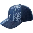 petten-gebogen-marineblauw-verstelbaar-denim-mashup-medium-blue-floral-van-kangol