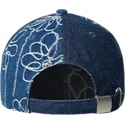 petten-gebogen-marineblauw-verstelbaar-denim-mashup-medium-blue-floral-van-kangol