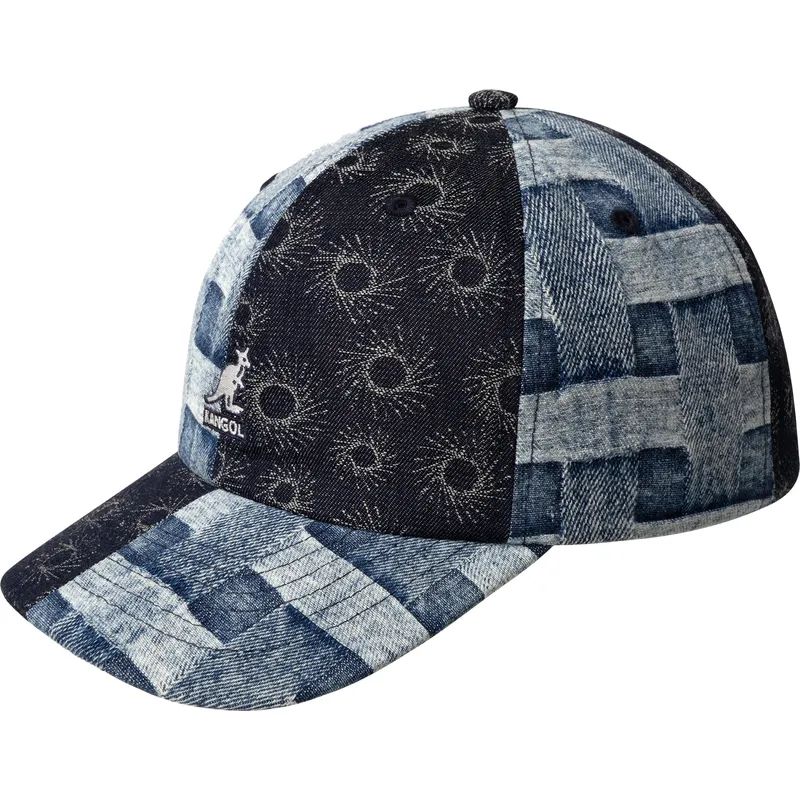 petten-gebogen-blauw-verstelbaar-denim-mashup-blue-picnic-van-kangol