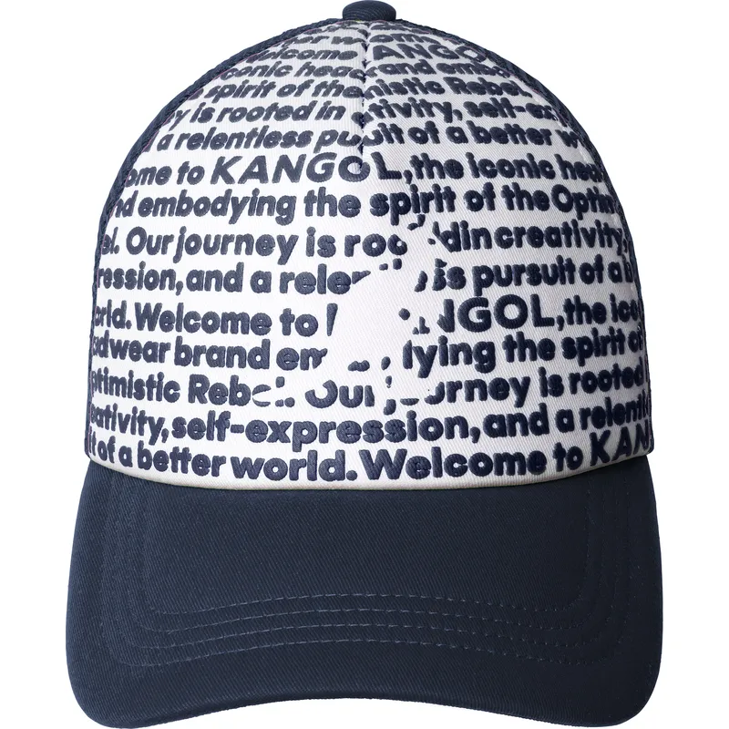 petten-gebogen-marineblauw-snapback-fine-print-van-kangol