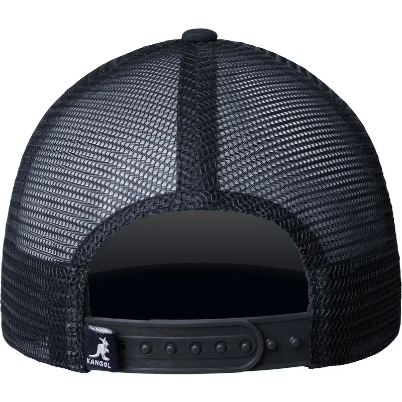 petten-gebogen-marineblauw-snapback-fine-print-van-kangol