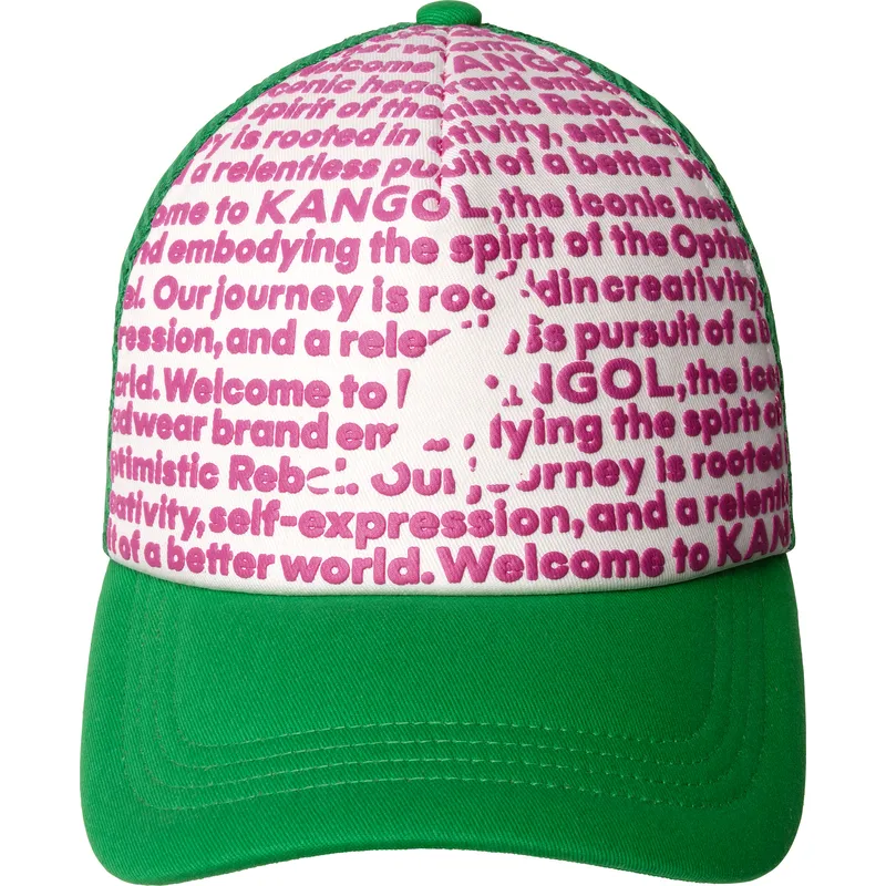 petten-gebogen-groen-snapback-fine-print-van-kangol