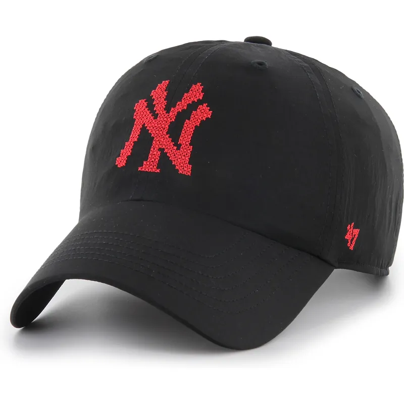 petten-gebogen-zwart-verstelbaar-clean-up-eight-bit-hero-van-new-york-yankees-mlb-van-47-brand