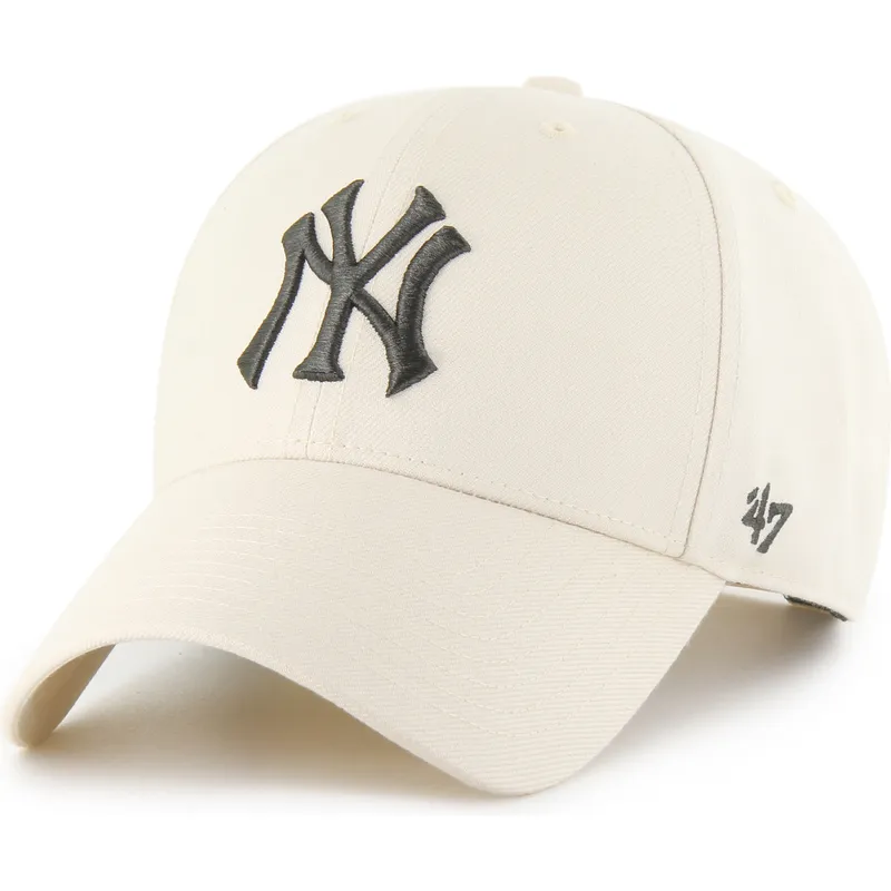 petten-gebogen-beige-snapback-mvp-van-new-york-yankees-mlb-van-47-brand